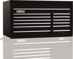 Proto - 12 Drawer Top Tool Chest - 50" Wide x 25-1/4" Deep x 27" High, Steel, Black - USA Tool & Supply