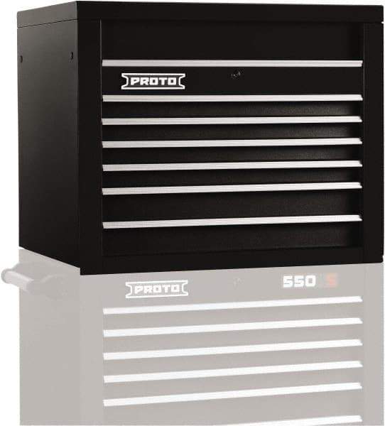 Proto - 6 Drawer Top Tool Chest - 34" Wide x 25-1/4" Deep x 27" High, Steel, Black - USA Tool & Supply