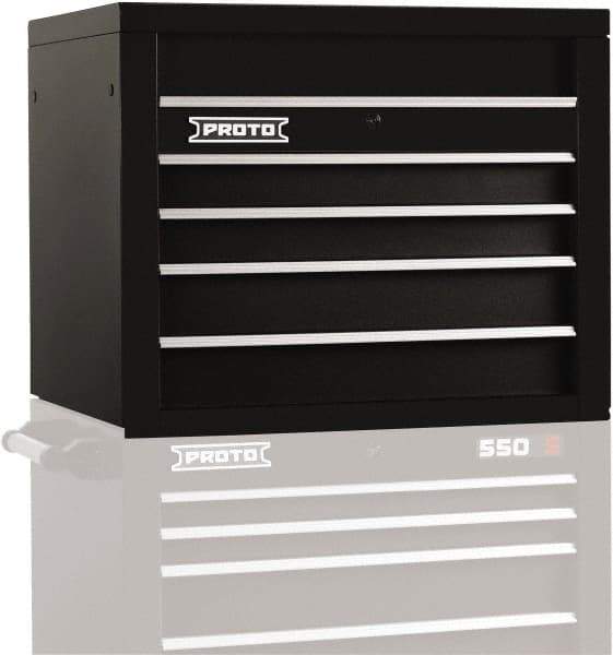 Proto - 4 Drawer Top Tool Chest - 34" Wide x 25-1/4" Deep x 27" High, Steel, Black - USA Tool & Supply
