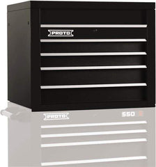 Proto - 4 Drawer Top Tool Chest - 34" Wide x 25-1/4" Deep x 27" High, Steel, Black - USA Tool & Supply