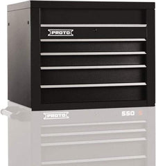 Proto - 4 Drawer Top Tool Chest - 34" Wide x 25-1/4" Deep x 27" High, Steel, Black - USA Tool & Supply