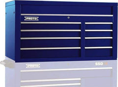 Proto - 8 Drawer Top Tool Chest - 50" Wide x 25-1/4" Deep x 27" High, Steel, Blue - USA Tool & Supply