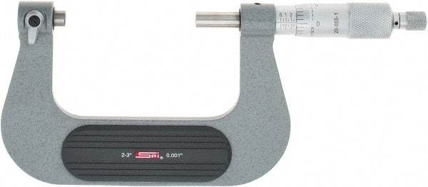 SPI - 2 to 3" Range, Mechanical Screw Thread Micrometer - Ratchet Stop Thimble, 0.001" Graduation, +/-0.0002" Accuracy - USA Tool & Supply
