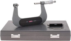 SPI - 3 to 4" Range, Mechanical Screw Thread Micrometer - Ratchet Stop Thimble, 0.001" Graduation, +/-0.0002" Accuracy - USA Tool & Supply