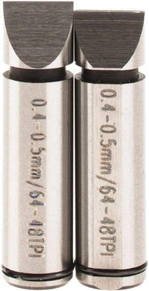 SPI - Micrometer Anvil - 0.4 to 0.5mm, Use with SPI Thread Micrometers - USA Tool & Supply