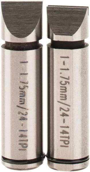 SPI - Micrometer Anvil - 1 to 1.75mm, Use with SPI Thread Micrometers - USA Tool & Supply