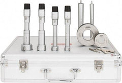 SPI - 4 Piece, 0.8 to 2", Chrome Plated Coated, Mechanical Inside Micrometer Set - 0.0002" Graduation, 6" Extension Rod Length, (2) Setting Rings Included - USA Tool & Supply