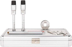 SPI - 2 Piece, 1/2 to 0.8", Chrome Plated Coated, Mechanical Inside Micrometer Set - 0.0002" Graduation, 6" Extension Rod Length, (1) Setting Ring Included - USA Tool & Supply