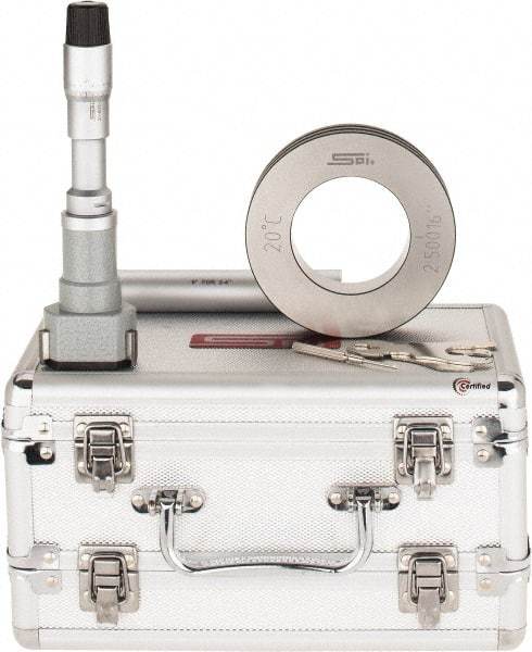 SPI - 2 to 2.5", 4.49" Gage Depth, Mechanical Inside Hole Micrometer - 0.0002" Graduation, 0.0002" Accuracy, Ratchet Stop Thimble - USA Tool & Supply
