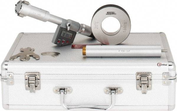 SPI - 1.6 to 2", 3.82" Gage Depth, Mechanical Inside Hole Micrometer - 0.0002" Graduation, 0.0002" Accuracy, Ratchet Stop Thimble - USA Tool & Supply