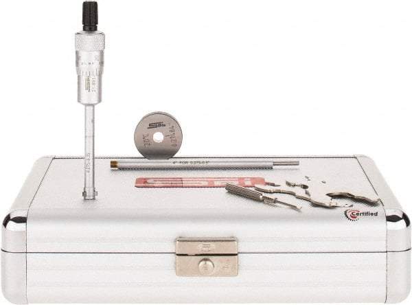 SPI - 0.275 to 0.35", 2.11" Gage Depth, Mechanical Inside Hole Micrometer - 0.0001" Graduation, 0.00016" Accuracy, Ratchet Stop Thimble - USA Tool & Supply