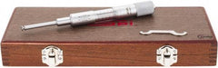 SPI - 1.6 to 26.5mm Inside Range, 0 to 25mm Outside Range, Mechanical Groove Micrometer - 0.01mm Graduation, 0.0100 Accuracy, 0.26" Measuring Disc Diam, 0.03" Disc Edge Thickness - USA Tool & Supply