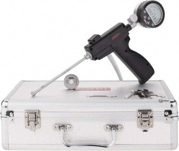 SPI - 0.35 to 0.425", 2" Deep, Pistol Grip Electronic Bore Gage - Up to 0.00016" Accuracy, 0.0001" Resolution, Includes Indicator - USA Tool & Supply