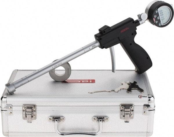 SPI - 1 to 1.2", 3.64" Deep, Pistol Grip Electronic Bore Gage - Up to 0.00016" Accuracy, 0.0001" Resolution, Includes Indicator - USA Tool & Supply
