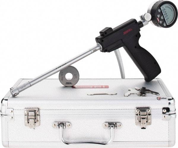 SPI - 0.65 to 0.8", 2.6" Deep, Pistol Grip Electronic Bore Gage - Up to 0.00016" Accuracy, 0.0001" Resolution, Includes Indicator - USA Tool & Supply