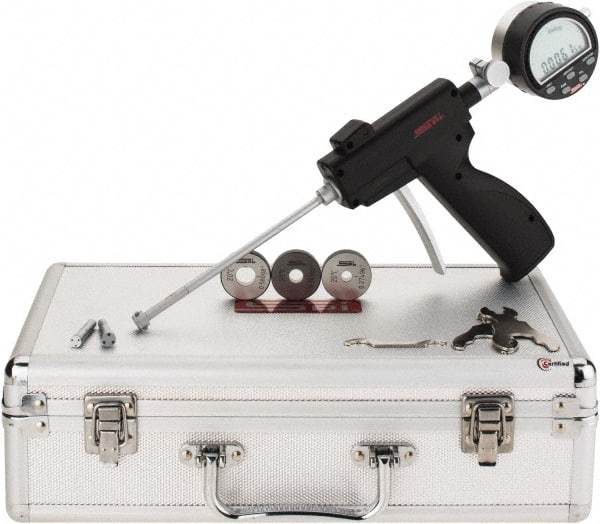 SPI - 0.275 to 1/2", 2" Deep, Pistol Grip Electronic Bore Gage Set - Up to 0.00016" Accuracy, 0.0001" Resolution, Includes Indicator - USA Tool & Supply