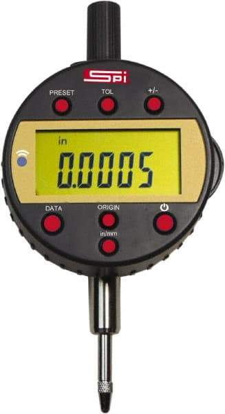 SPI - 0 to 1/2" Range, 0.0005" Graduation, Electronic Drop Inidicator - 0.0005" Accuracy - USA Tool & Supply
