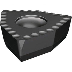 Kennametal - DFT7 DS Grade KCU25 Carbide Indexable Drill Insert - AlTiN Finish, Trigon, 12mm Inscribed Circle - USA Tool & Supply