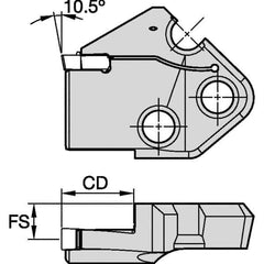 Kennametal - Right Hand Cut Indexable Grooving Cartridge - EG0600M06P04 Insert Style - USA Tool & Supply