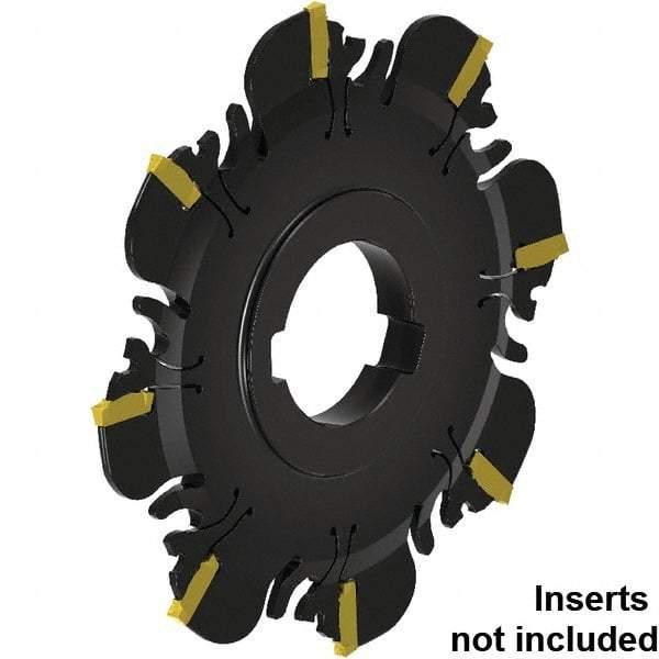 Kennametal - Arbor Connection, 0.047" Cutting Width, 3/8" Depth of Cut, 80mm Cutter Diam, 22mm Hole Diam, 8 Tooth Indexable Slotting Cutter - 22mm Shank Diam, FDA Toolholder, XCP12... Insert, Neutral Cutting Direction - USA Tool & Supply