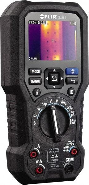 FLIR - DM284, CAT IV, 1,000 VAC/VDC, Digital Thermal Imaging Multimeter - 50 mOhm, Measures Voltage, Capacitance, Current, Frequency, Resistance, Temperature - USA Tool & Supply