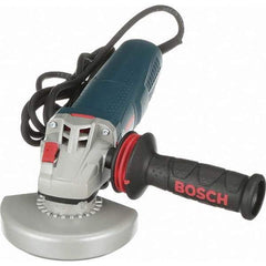 Bosch - 5" Wheel Diam, 11,500 RPM, Corded Angle & Disc Grinder - 5/8-11 Spindle, 120 Volts, 13 Amps - USA Tool & Supply