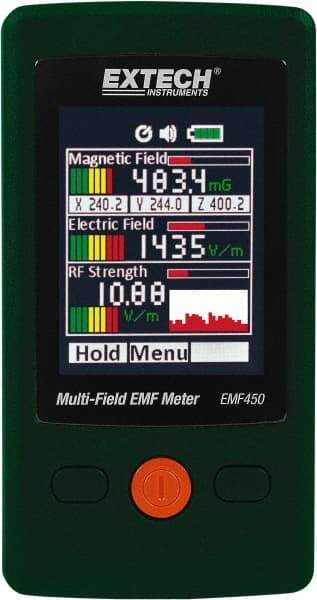 Extech - EMF Meters Meter Type: EMF/ELF Display Type: LCD - USA Tool & Supply