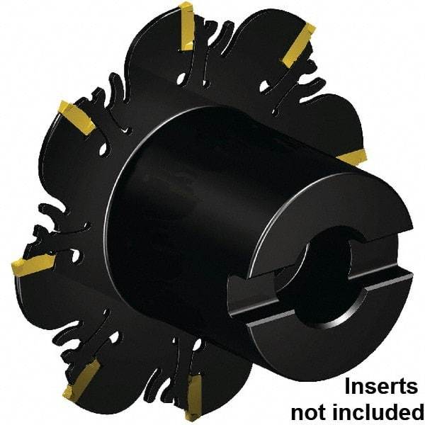 Kennametal - Shell Mount Connection, 1/12" Cutting Width, 24.7mm Depth of Cut, 100mm Cutter Diam, 22mm Hole Diam, 7 Tooth Indexable Slotting Cutter - 22mm Shank Diam, FDA Toolholder, XCP21... Insert, Right Hand Cutting Direction - USA Tool & Supply