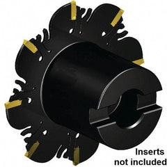 Kennametal - Shell Mount Connection, 0.201" Cutting Width, 25.7mm Depth of Cut, 125mm Cutter Diam, 32mm Hole Diam, 6 Tooth Indexable Slotting Cutter - 32mm Shank Diam, FDA Toolholder, XCP51... Insert, Right Hand Cutting Direction - USA Tool & Supply