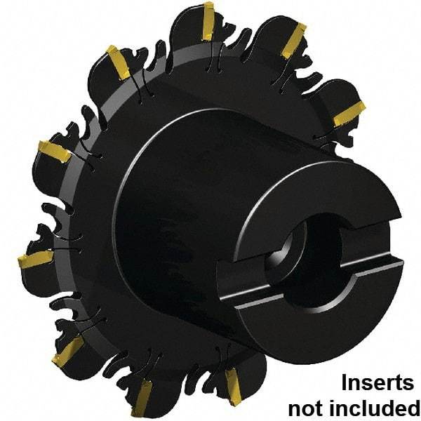 Kennametal - Shell Mount Connection, 0.047" Cutting Width, 3/8" Depth of Cut, 4" Cutter Diam, 1" Hole DIam, 11 Tooth Indexable Slotting Cutter - 1" Shank Diam, FDA Toolholder, XCP12... Insert, Right Hand Cutting Direction - USA Tool & Supply