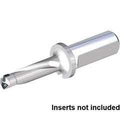 Kennametal - 61.5mm Max Drill Depth, 3xD, 20.5mm Diam, Indexable Insert Drill - 2 Inserts, 25mm Shank Diam, Straight Shank - USA Tool & Supply