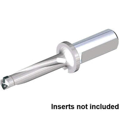 Kennametal - 102mm Max Drill Depth, 4xD, 25.5mm Diam, Indexable Insert Drill - 2 Inserts, 25mm Shank Diam, Straight Shank - USA Tool & Supply