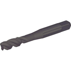 Kennametal - 7/16-14 3 Flute Bottoming Spiral Flute Tap - Cobalt, Oxide Finish, 80.3mm OAL, Right Hand Flute, Right Hand Thread, H3 - Exact Industrial Supply