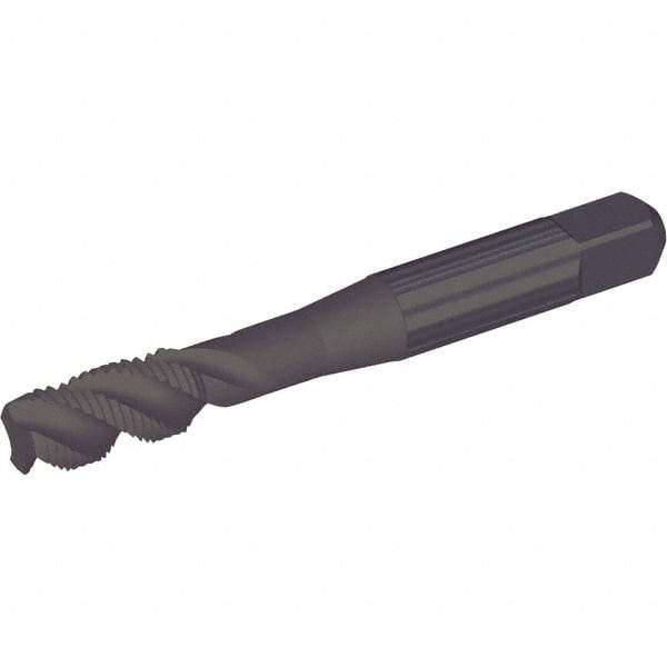 Kennametal - #4-40 2 Flute Bottoming Spiral Flute Tap - Cobalt, Oxide Finish, 47.7mm OAL, Right Hand Flute, Right Hand Thread, H3 - Exact Industrial Supply