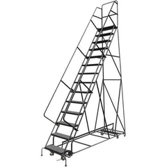 TRI-ARC - Rolling & Wall Mounted Ladders & Platforms Type: All-Directional Ladder Style: Rolling Safety Ladder - USA Tool & Supply