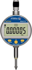 Fowler - 0 to 12.5mm Range, 0.00005" Graduation, Electronic Drop Indicator - Center Lug Back, Accurate to 0.00012", Inch & Metric System, LCD Display - USA Tool & Supply