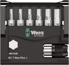 Wera - 1/4" Drive, Hex Metric Screwdriver Bit - 1" OAL - USA Tool & Supply