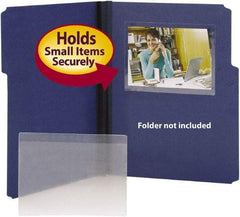 SMEAD - 4-9/16" Long x 6-1/4" Wide Label Holders Binder - Clear - USA Tool & Supply