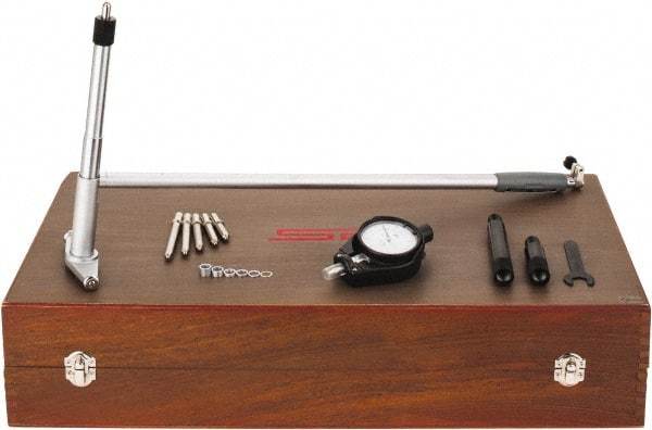 SPI - 6 Anvil, 10 to 16" Dial Bore Gage - 0.0001" Graduation, 16" Gage Depth, Accurate to 0.0003", Carbide Ball - USA Tool & Supply