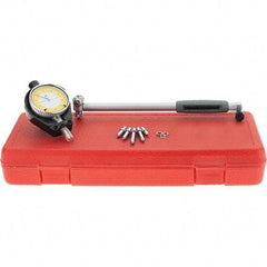 SPI - 6 Anvil, 1.4 to 2.4" Dial Bore Gage - 0.0001" Graduation, 6" Gage Depth, Accurate to 0.0003", Carbide Ball - USA Tool & Supply
