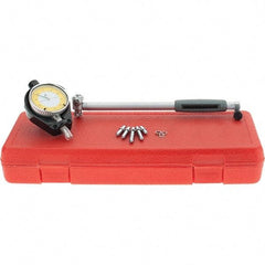 SPI - 6 Anvil, 1.4 to 2.4" Dial Bore Gage - 0.0005" Graduation, 6" Gage Depth, Accurate to 0.00065", Carbide Ball - USA Tool & Supply
