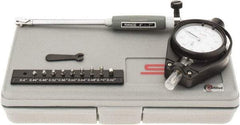 SPI - 9 Anvil, 0.4 to 0.7" Dial Bore Gage - 0.0005" Graduation, 4" Gage Depth, Accurate to 0.0006", Carbide Ball - USA Tool & Supply