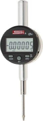 SPI - 0 to 1" Range, 0.00005" Graduation, Electronic Drop Indicator - Flat & Lug Back, Accurate to 0.0002", Inch & Metric System, Digital Display - USA Tool & Supply