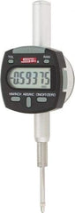 SPI - 0 to 1" Range, 0.0005" Graduation, Electronic Drop Indicator - Flat & Lug Back, Accurate to 0.0012", Inch & Metric System, Digital Display - USA Tool & Supply