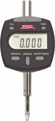 SPI - 0 to 2" Range, 0.00005" Graduation, Electronic Drop Indicator - Flat & Lug Back, Accurate to 0.00025", Inch & Metric System, Digital Display - USA Tool & Supply