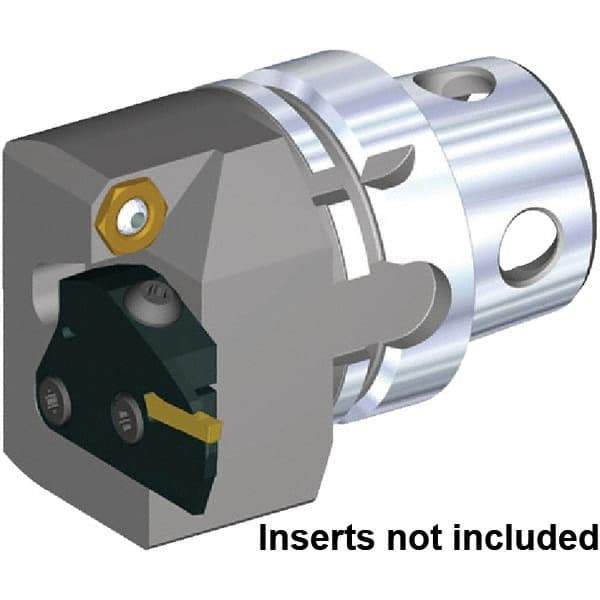 Kennametal - A4 Insert, 73.5mm Head Length, Modular Grooving Blade Holder Head - Right Hand Cut, System Size KM4X63, Through Coolant, Series KGMS - USA Tool & Supply