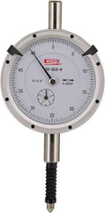 SPI - 0.4" Range, 0-50 Dial Reading, 0.0005" Graduation Dial Drop Indicator - 2.2" Dial, 0.05" Range per Revolution, 0.0015" Accuracy, Includes NIST Traceability Certification - USA Tool & Supply