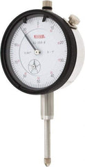 SPI - 1" Range, 0-100 Dial Reading, 0.001" Graduation Dial Drop Indicator - 2.2" Dial, 0.1" Range per Revolution, 0.002" Accuracy, Revolution Counter, Includes NIST Traceability Certification - USA Tool & Supply