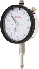 SPI - 1/2" Range, 0-100 Dial Reading, 0.001" Graduation Dial Drop Indicator - 2.2" Dial, 0.1" Range per Revolution, 0.002" Accuracy, Revolution Counter, Includes NIST Traceability Certification - USA Tool & Supply