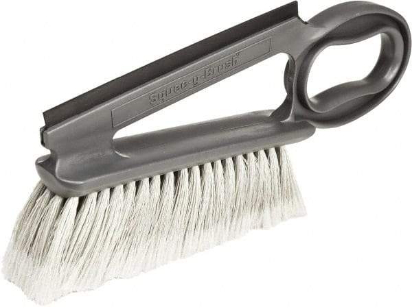 Harper Brush - 14" OAL, Synthetic Counter Brush - 2-1/4" Bristle Length, 8" Long x 1-3/4" Wide Head, Straight Foam Handle, Gray & Red - USA Tool & Supply